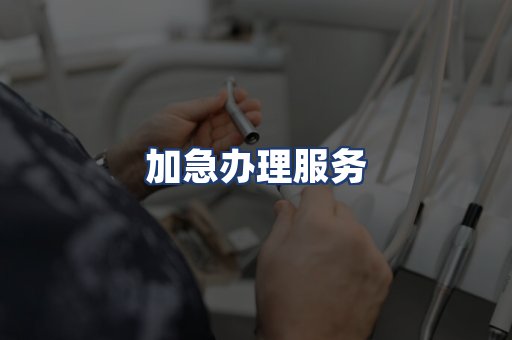 加急办理服务